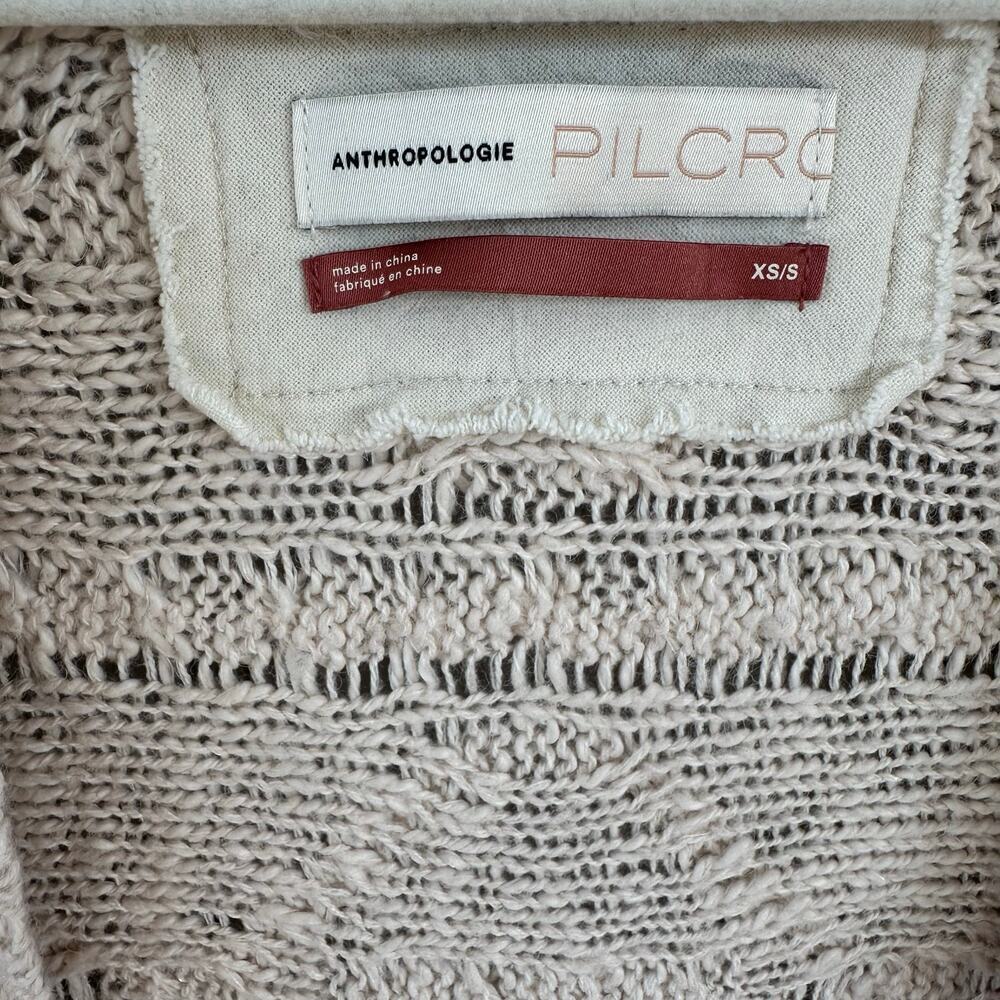 Pilcro Cable Knit Open Cardigan, Size XS/S - Picture 3 of 10